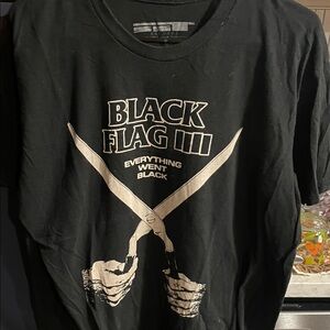 Black Flag official merch everything went black design